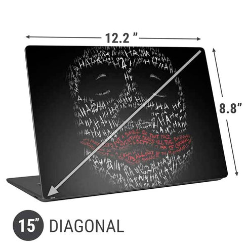 DC Comics The Joker Put a Smile On That Face Universal Laptop 15in (12.2 x 8.8in) Skin